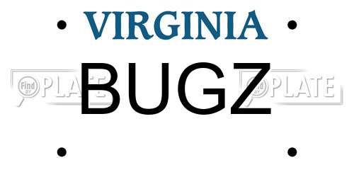 BUGZ Virginia License Plate