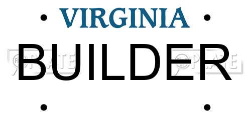 BUILDER Virginia License Plate