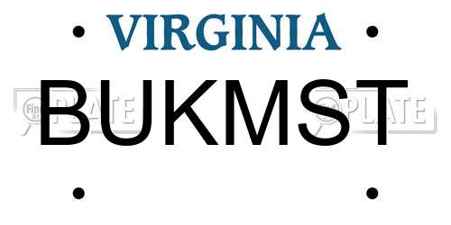 BUKMST Virginia License Plate