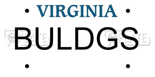 BULDGS Virginia License Plate