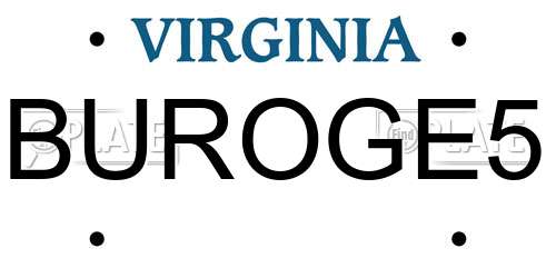 BUROGE5 Virginia License Plate