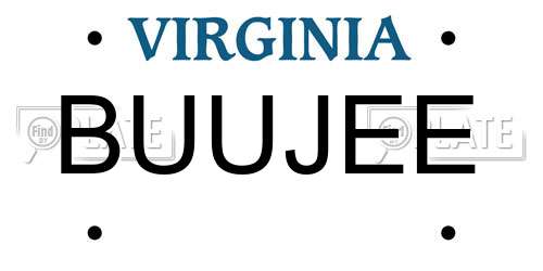 BUUJEE Virginia License Plate