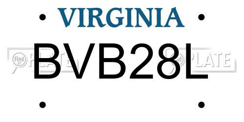 BVB28L Virginia License Plate