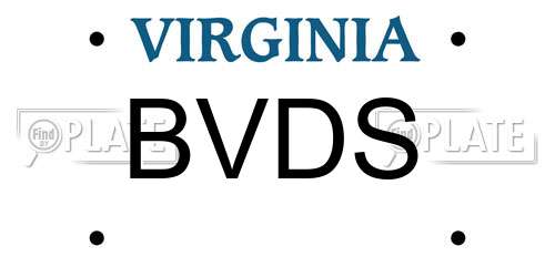 BVDS Virginia License Plate