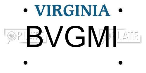 BVGMI Virginia License Plate