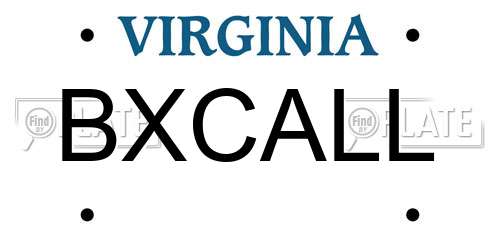 BXCALL Virginia License Plate