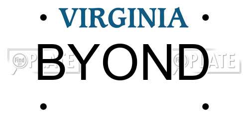 BYOND Virginia License Plate