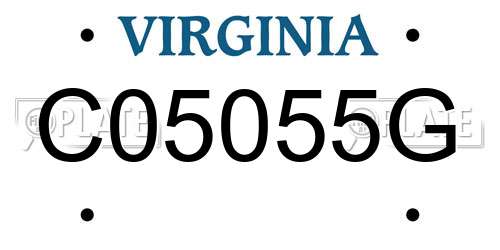 C05055G Virginia License Plate