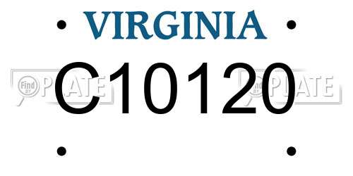C10120 Virginia License Plate
