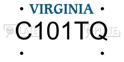 C101TQ Virginia License Plate
