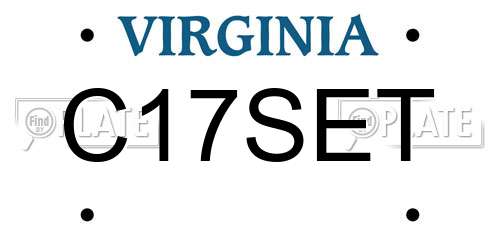 C17SET Virginia License Plate