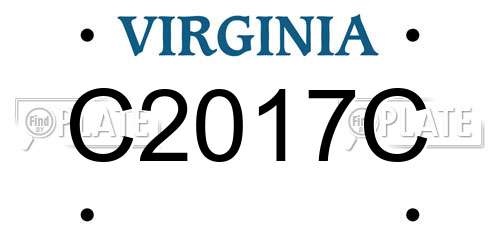 C2017C Virginia License Plate