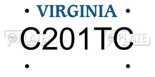 C201TC Virginia License Plate