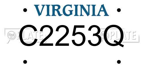 C2253Q Virginia License Plate