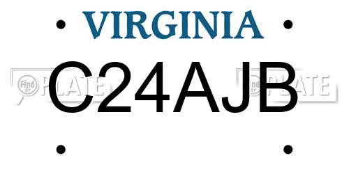 C24AJB Virginia License Plate