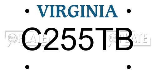 C255TB Virginia License Plate