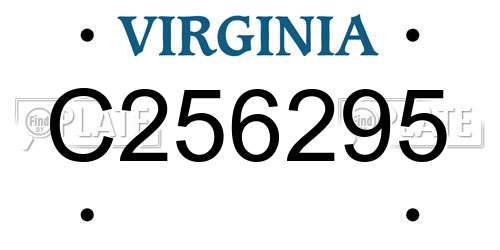 C256295 Virginia License Plate
