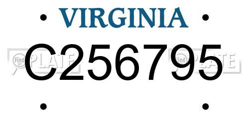 C256795 Virginia License Plate
