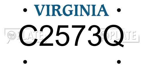 C2573Q Virginia License Plate