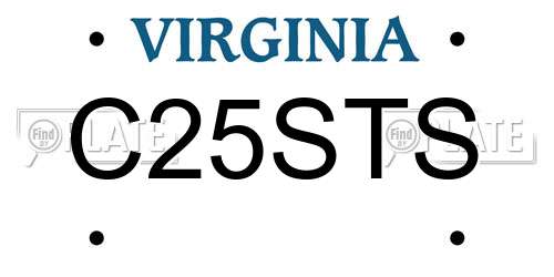 C25STS Virginia License Plate