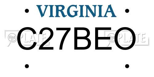C27BEO Virginia License Plate