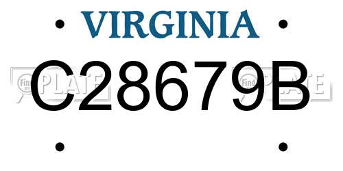 C28679B Virginia License Plate