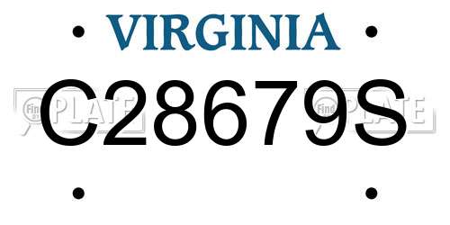 C28679S Virginia License Plate