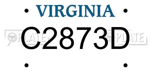 C2873D Virginia License Plate