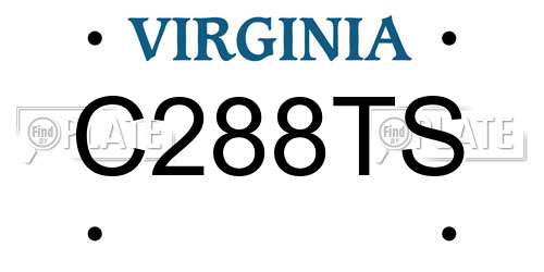 C288TS Virginia License Plate