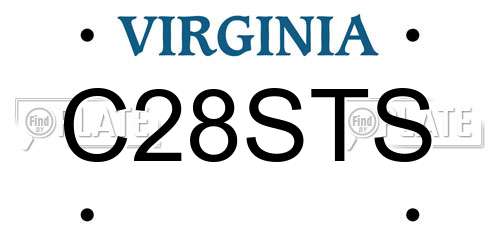 C28STS Virginia License Plate