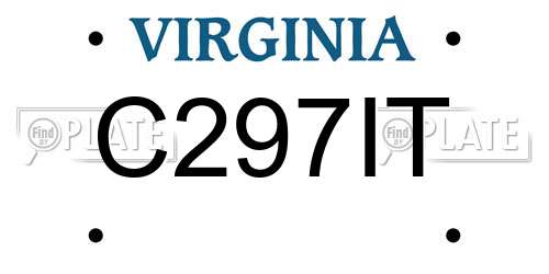 C297IT Virginia License Plate