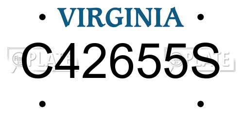 C42655S Virginia License Plate