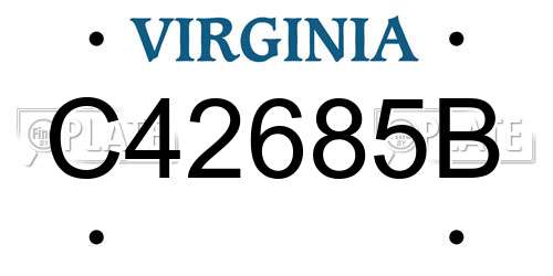 C42685B Virginia License Plate