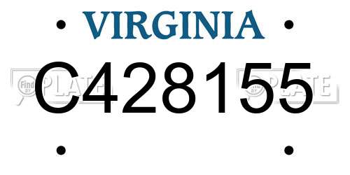 C428155 Virginia License Plate