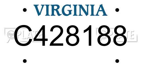 C428188 Virginia License Plate