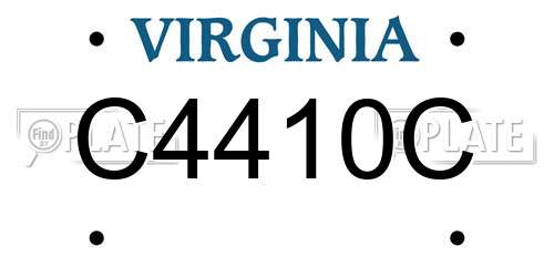 C4410C Virginia License Plate