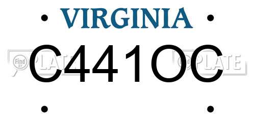 C441OC Virginia License Plate