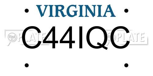 C44IQC Virginia License Plate