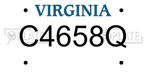 C4658Q Virginia License Plate