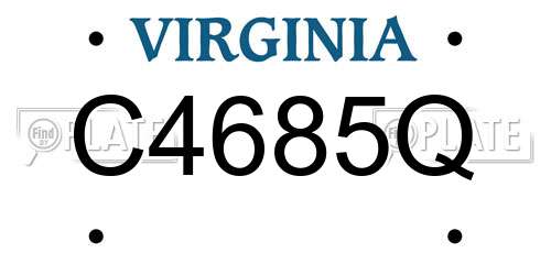 C4685Q Virginia License Plate