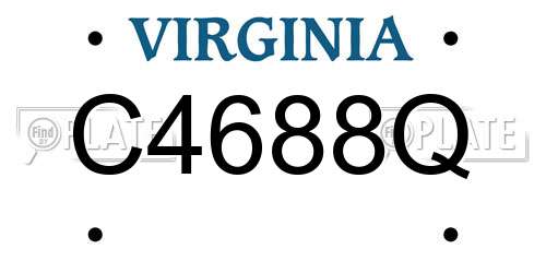 C4688Q Virginia License Plate