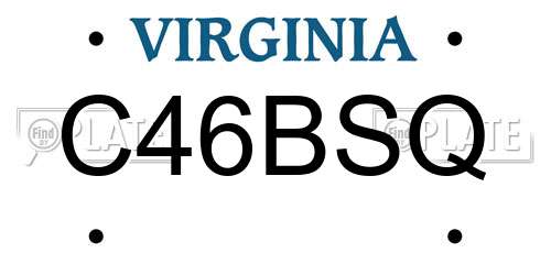 C46BSQ Virginia License Plate