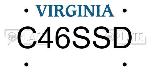 C46SSD Virginia License Plate