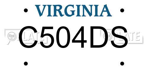 C504DS Virginia License Plate