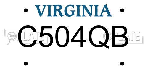 C504QB Virginia License Plate