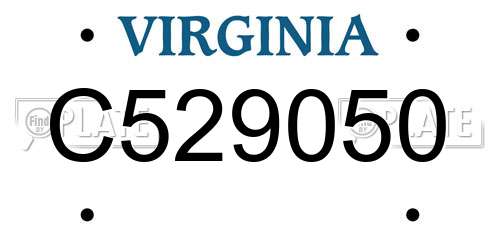 C529050 Virginia License Plate