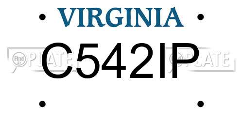 C542IP Virginia License Plate