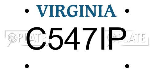 C547IP Virginia License Plate