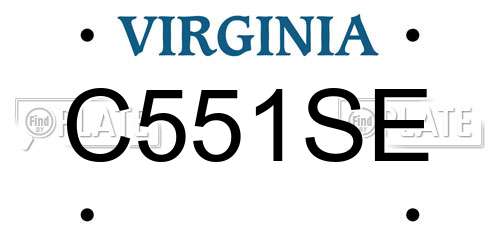 C551SE Virginia License Plate
