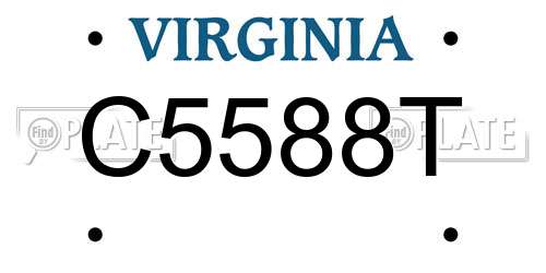 C5588T Virginia License Plate